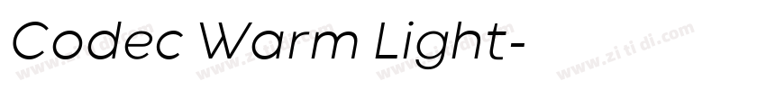 Codec Warm Light字体转换